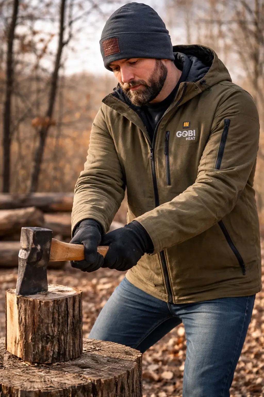 grit-heated-work-jacket-grizzly-wood-chopping-lifestyle