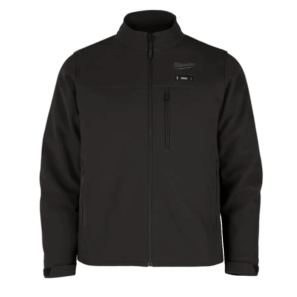 Milwaukee M12 Heated Work Jacket front view showing chest and back heating zones